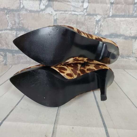 Steve Madden Sesto Leather Leopard Print Stiletto Ankle Bootie 7 1/2 - Picture 15 of 15